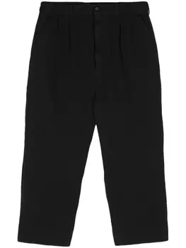 Comme des Garons Homme укороченные брюки со складками, черный