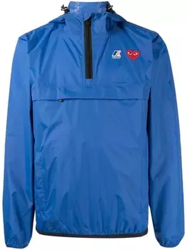 Comme Des Garons худи на молнии из коллаборации с K-Way, синий