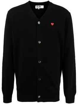 Comme Des Garons кардиган с нашивкой-логотипом, черный