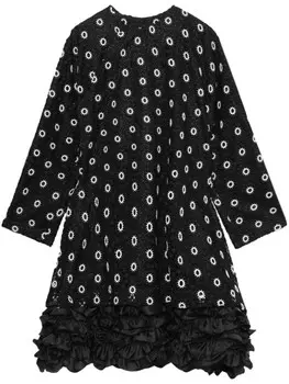 Comme Des Garons Платье мини Comme Des Garons с цветочной вышивкой Comme Des Garons Comme Des Garons, черный