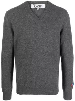 Comme Des Garons Play джемпер из коллаборации с the Artist Invader, серый