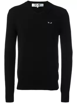 Comme Des Garons Play джемпер с вышивкой сердца, черный