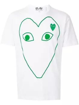 Comme Des Garons Play футболка с логотипом, белый