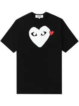 Comme Des Garons Play футболка с логотипом, черный