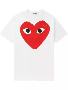 Comme Des Garons Play футболка с логотипом, белый