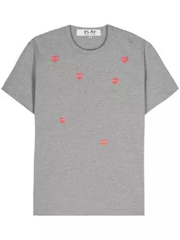 Comme Des Garons Play футболка с логотипом, серый
