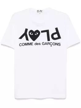 Comme Des Garons Play футболка с логотипом, белый