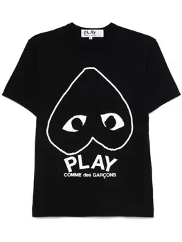 Comme Des Garons Play футболка с логотипом, черный