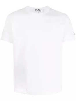 Comme Des Garons Play футболка с нашивкой-логотипом, белый