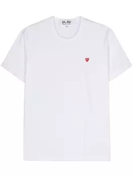 Comme Des Garons Play футболка с нашивкой, белый