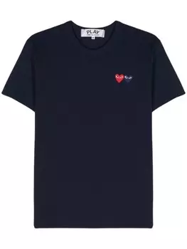 Comme Des Garons Play футболка с нашивкой, синий
