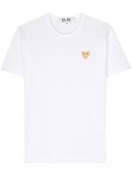 Comme Des Garons Play футболка с нашивкой, белый