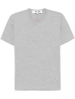 Comme Des Garons Play футболка с нашивкой, серый