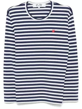 Comme Des Garons Play футболка с нашивкой, белый