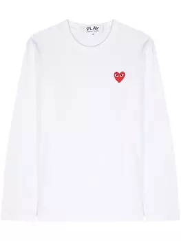 Comme Des Garons Play футболка с нашивкой, белый