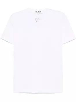 Comme Des Garons Play футболка с нашивкой, белый