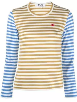 Comme Des Garons Play футболка с нашивкой, синий