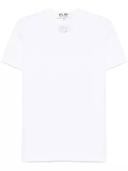 Comme Des Garons Play футболка с нашивкой, белый