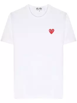 Comme Des Garons Play футболка с нашивкой, белый