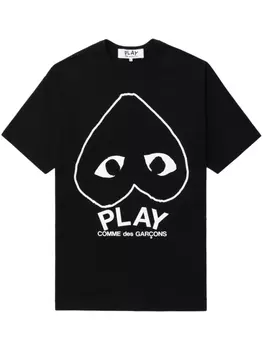 Comme Des Garons Play футболка с принтом, черный
