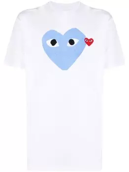 Comme Des Garons Play футболка с принтом, белый