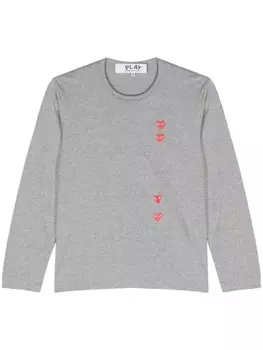 Comme Des Garons Play футболка с принтом, серый