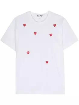 Comme Des Garons Play футболка с принтом, белый