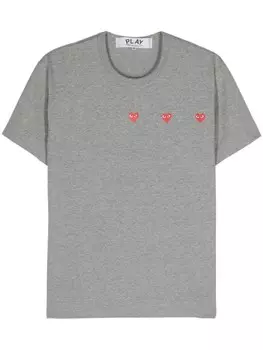 Comme Des Garons Play футболка с принтом, серый