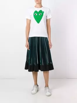 Comme Des Garons Play футболка с принтом-логотипом, белый