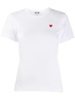 Comme Des Garons Play футболка с принтом, белый