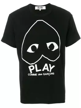 Comme Des Garons Play heart motif T-shirt, черный