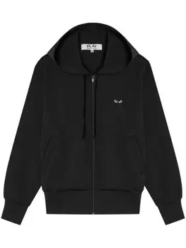 Comme Des Garons Play худи на молнии с принтом, черный
