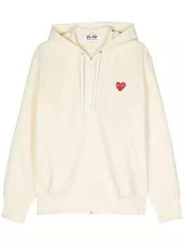 Comme Des Garons Play худи на молнии, желтый