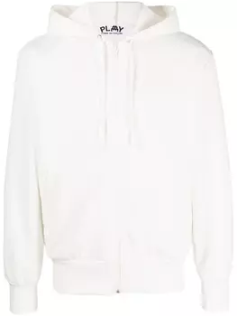 Comme Des Garons Play худи с кулиской и нашивкой, нейтральный цвет