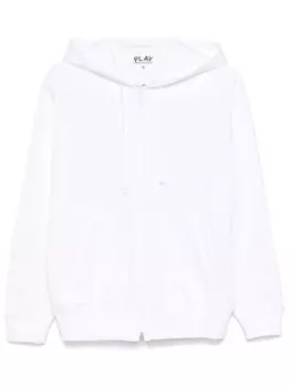 Comme Des Garons Play худи с нашивкой, белый