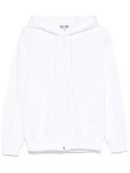 Comme Des Garons Play худи с нашивкой, белый