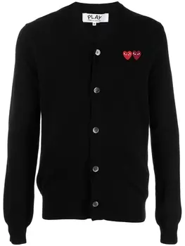 Comme Des Garons Play кардиган Double Heart, черный
