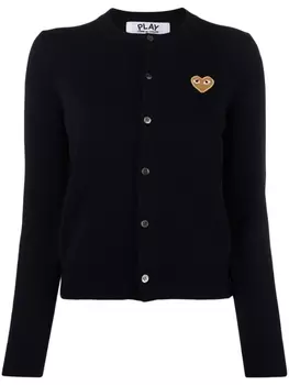 Comme Des Garons Play кардиган с вышивкой, синий