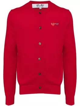 Comme Des Garons Play кардиган с вышивкой, красный