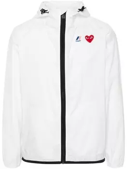 Comme Des Garons Play легкая куртка из коллаборации с K-Way Heart, белый