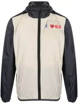 Comme Des Garons Play легкая куртка с капюшоном, нейтральный цвет