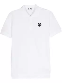 Comme Des Garons Play рубашка поло с логотипом, белый