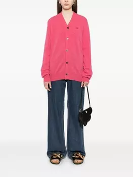 Comme Des Garons Play шерстяной кардиган, розовый