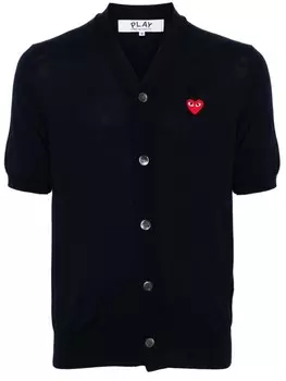 Comme Des Garons Play шерстяной кардиган с V-образным вырезом, синий