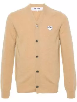 Comme Des Garons Play шерстяной кардиган с узором, желтый