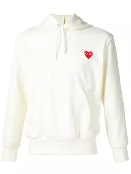 Comme Des Garons Play толстовка с капюшоном, белый