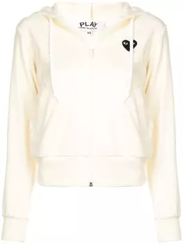Comme Des Garons Play толстовка с капюшоном и шнурком, желтый
