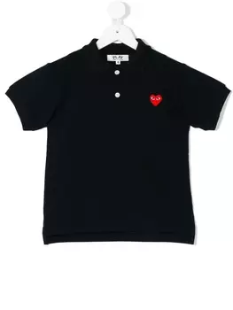 Comme des Garons рубашка поло с вышивкой, синий