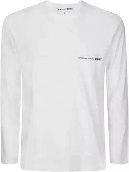 Comme Des Garons Рубашка с логотипом и длинными рукавами Comme Des Garons Shirt, белый