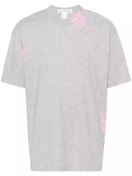 Comme Des Garons Shirt футболка с эффектом разбрызганной краски, серый